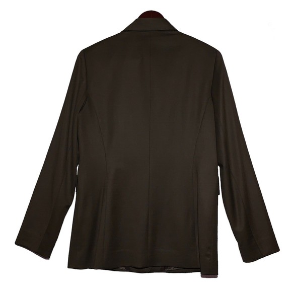 Lafayette 148 Blazer Sz 6 Wool Blend Brown Pockets Lined Jacket Stretch USA Made - Picture 2 of 14